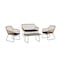 Manhattan Comfort Antibes 2.0 Steel Rattan 4-Piece Patio Conversation Set with Cushions in Grey OD-CV011-GY - alternate 1